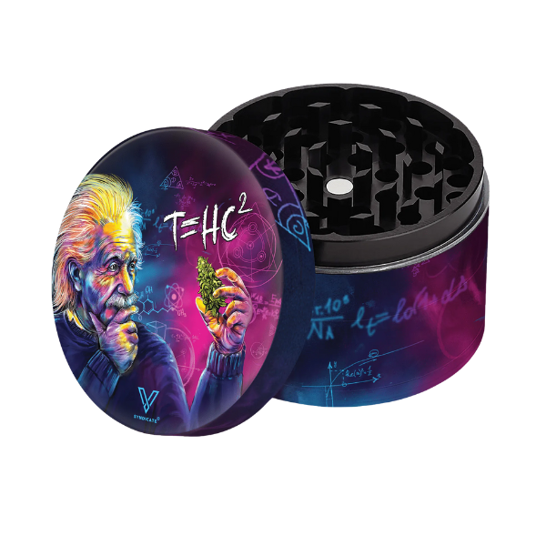 Vsyndicate 4 Piece Sharp Shred Classic Grinder / 55mm / THC Einstein Classic Purple